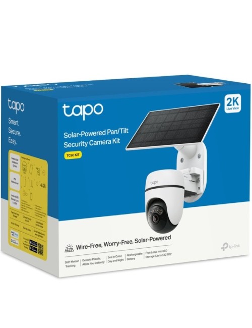 Cámara de Videovigilancia TP-Link TC90 KIT/ Visión Nocturna/ Control desde APP/ Incluye Panel Solar