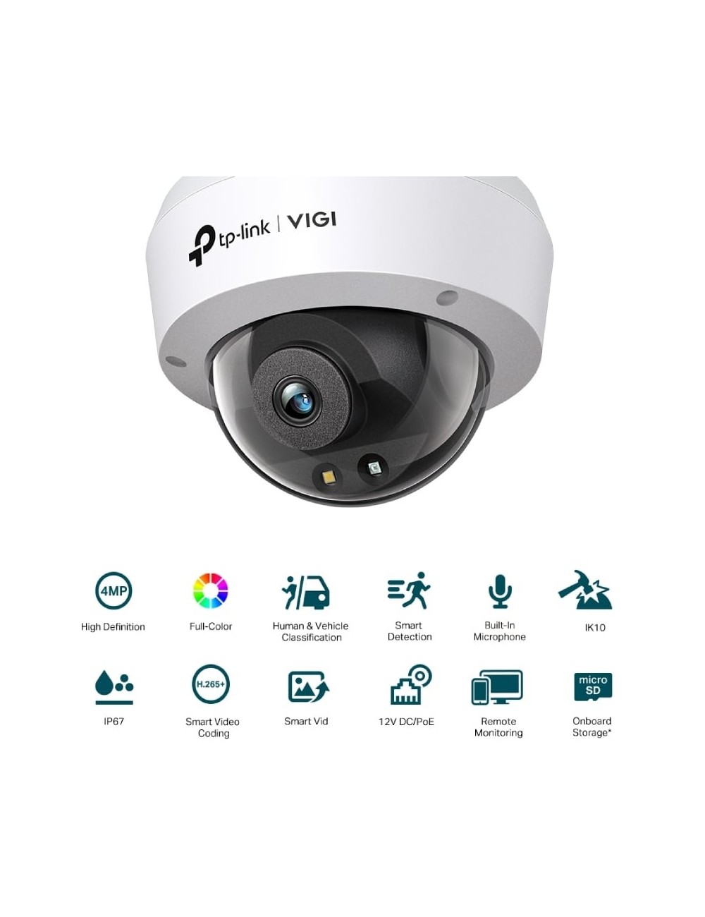 Cámara de Videovigilancia TP-Link VIGI C240 4mm/ 360º/ Visión Nocturna/ Control desde APP