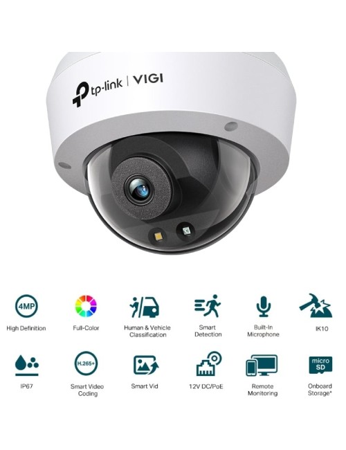 Cámara de Videovigilancia TP-Link VIGI C240 4mm/ 360º/ Visión Nocturna/ Control desde APP