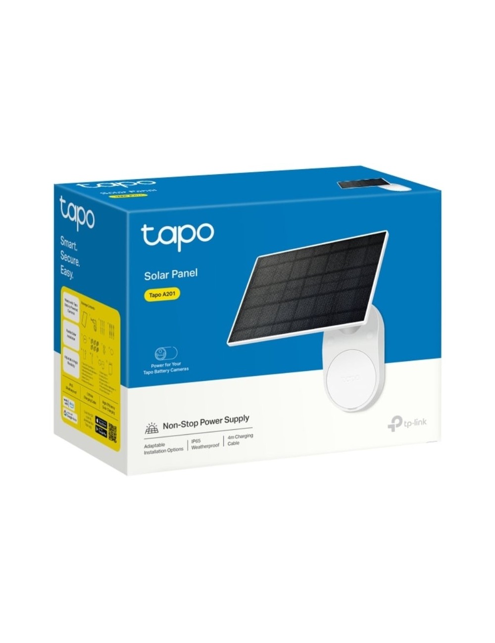 Panel Solar para Cámara de Vigilancia TP-Link TAPO A201/ 2.5W/ Compatible con Baterías Tapo (no incluida)