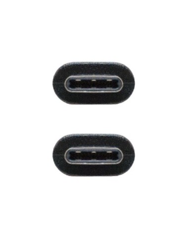 Cable USB 3.2 Tipo-C Nanocable 10.01.4101/ USB Tipo-C Macho - USB Tipo-C Macho/ hasta 100W/ 1m/ Negro
