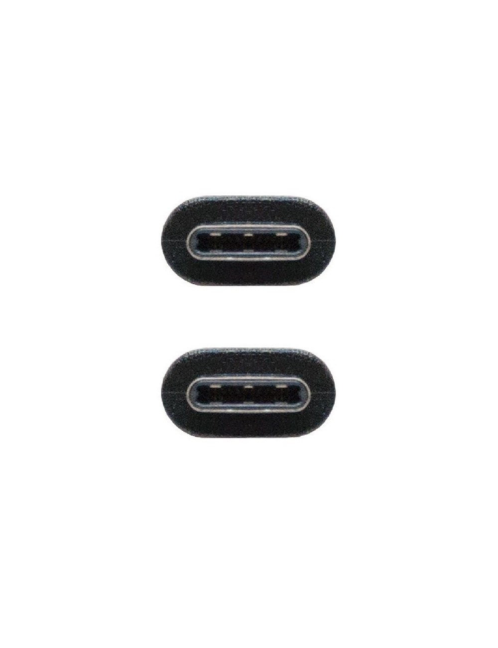 Cable USB 3.2 Tipo-C Nanocable 10.01.4101/ USB Tipo-C Macho - USB Tipo-C Macho/ hasta 100W/ 1m/ Negro