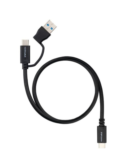 Cable USB 3.2 Tipo-C Nanocable 10.01.4803/ USB Tipo-C Macho/ USB Macho - USB Tipo-C Macho/ Hasta 60W/ 10Gbps/ 3m/ Negro