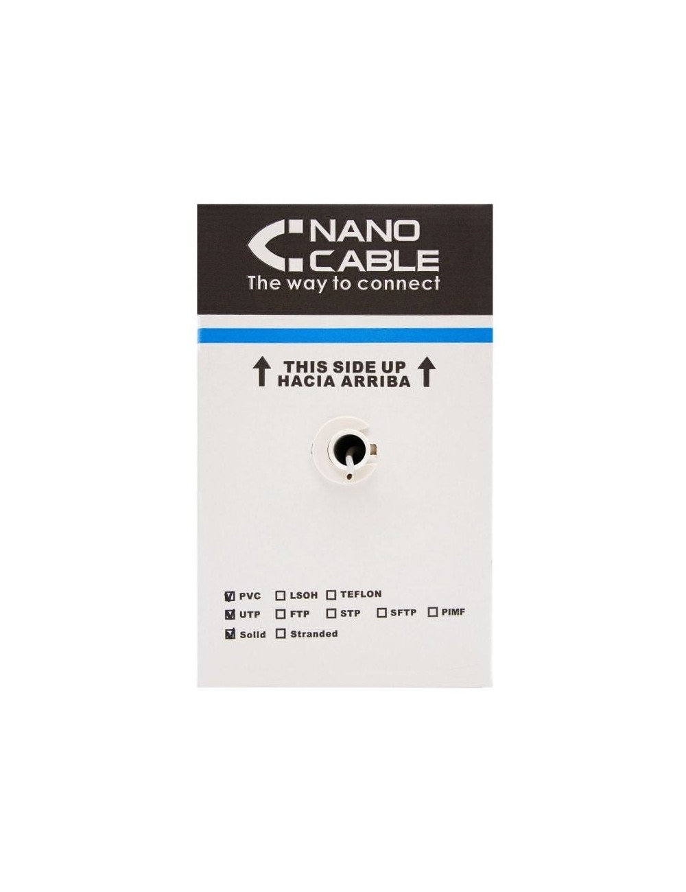 Bobina de Cable RJ45 UTP Nanocable 10.20.0304 Cat.5e/ 305m/ Gris
