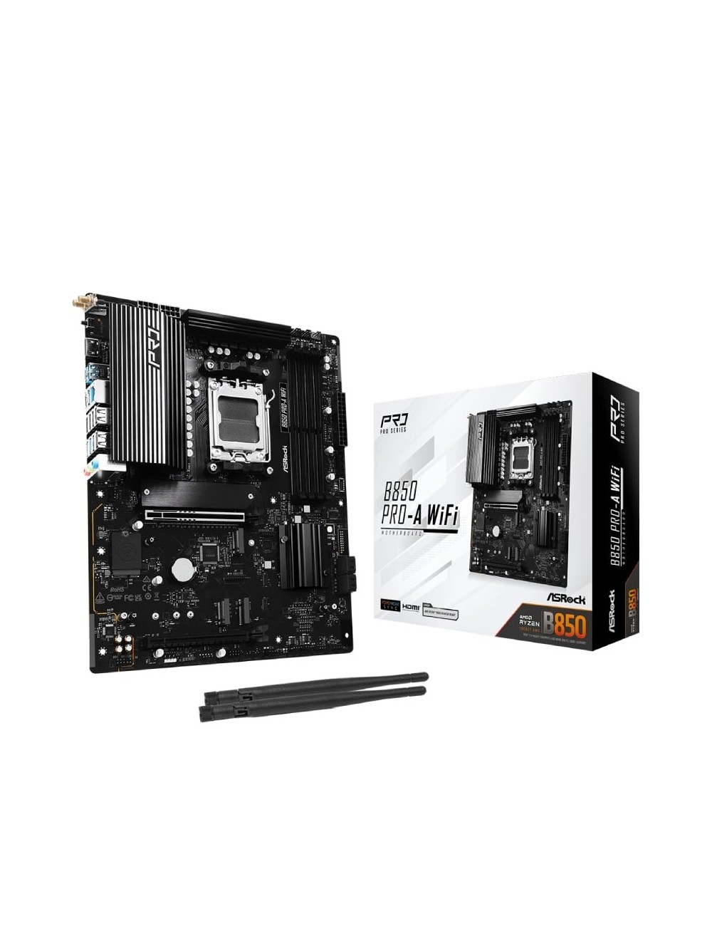 Placa Base Asrock B850 PRO-A WIFI/ DDR5/ PCIe 5.0/ Socket AM5