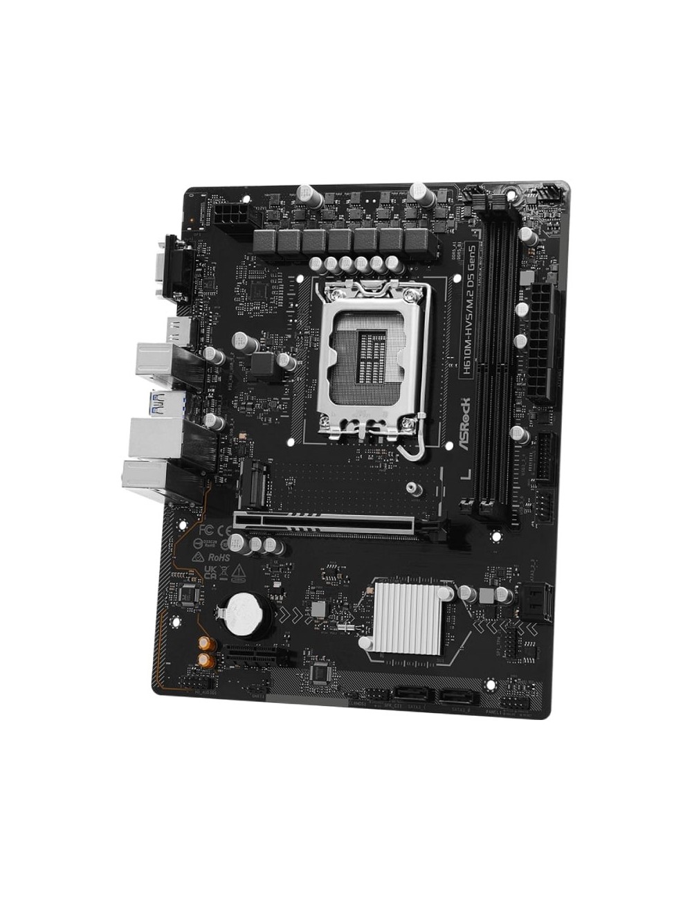 Placa Base Asrock H610M-HVS M2 D5 G5 Socket 1700/ DDR5/ PCIe 5.0/ Micro ATX