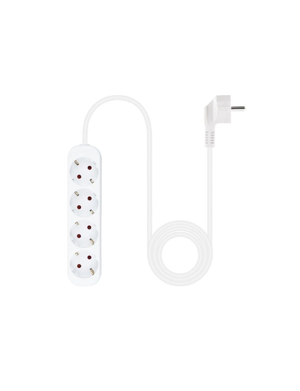 Regleta Nanocable 10.37.0004-NS/ 4 Tomas de Corriente/ Cable 1.4m/ Blanca