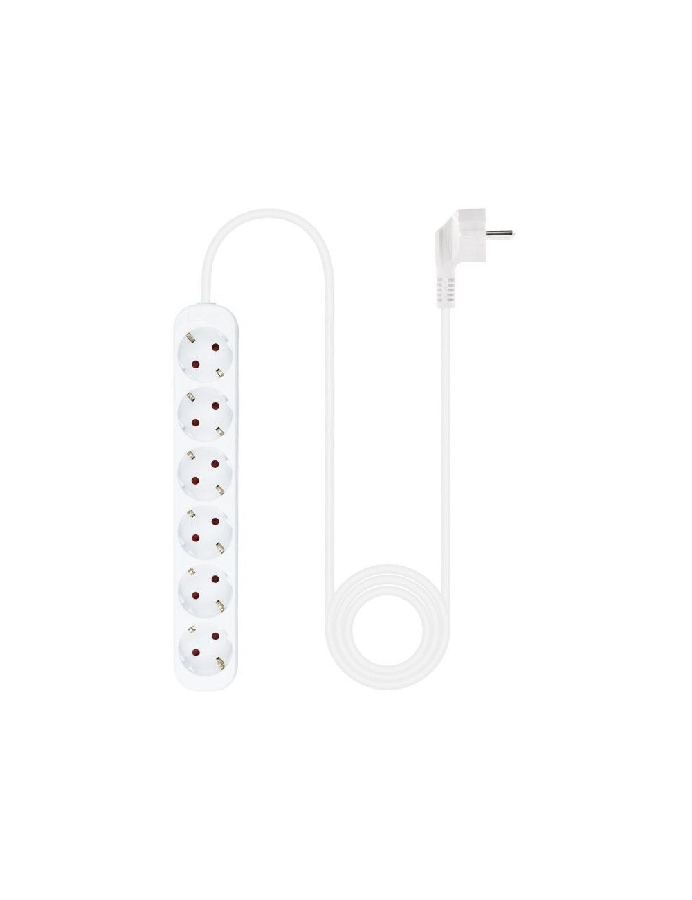 Regleta Nanocable 10.37.0006-NS/ 6 Tomas de Corriente/ Cable 1.4m/ Blanca
