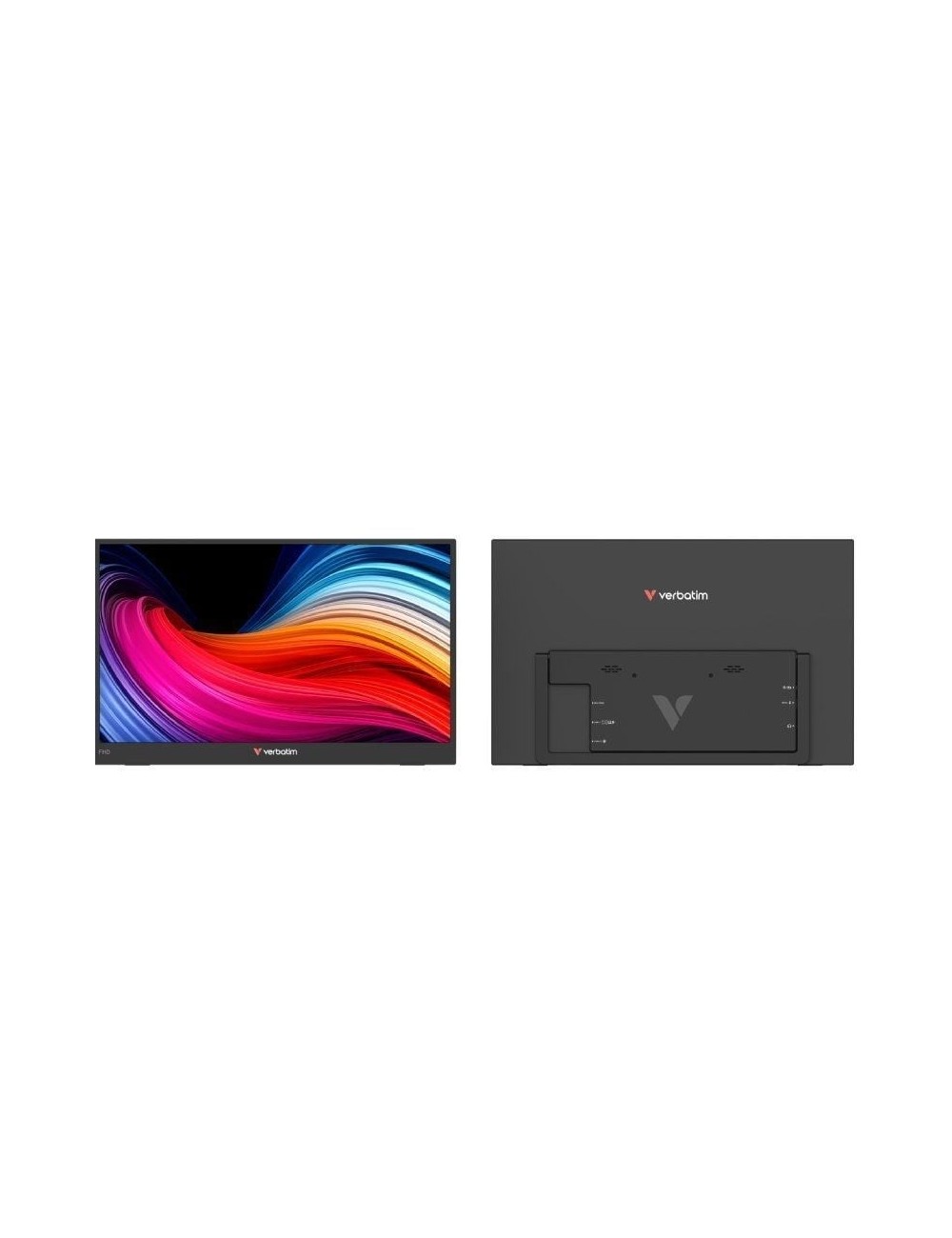 Monitor Portátil Verbatim Non-Touch Light 15.6'/ Full HD/ Multimedia/ Negro