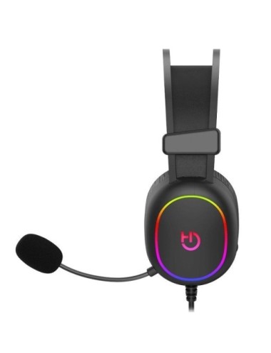 Auriculares Gaming con Micrófono Hiditec Erys ARGB/ Jack 3.5/ USB/ Negros