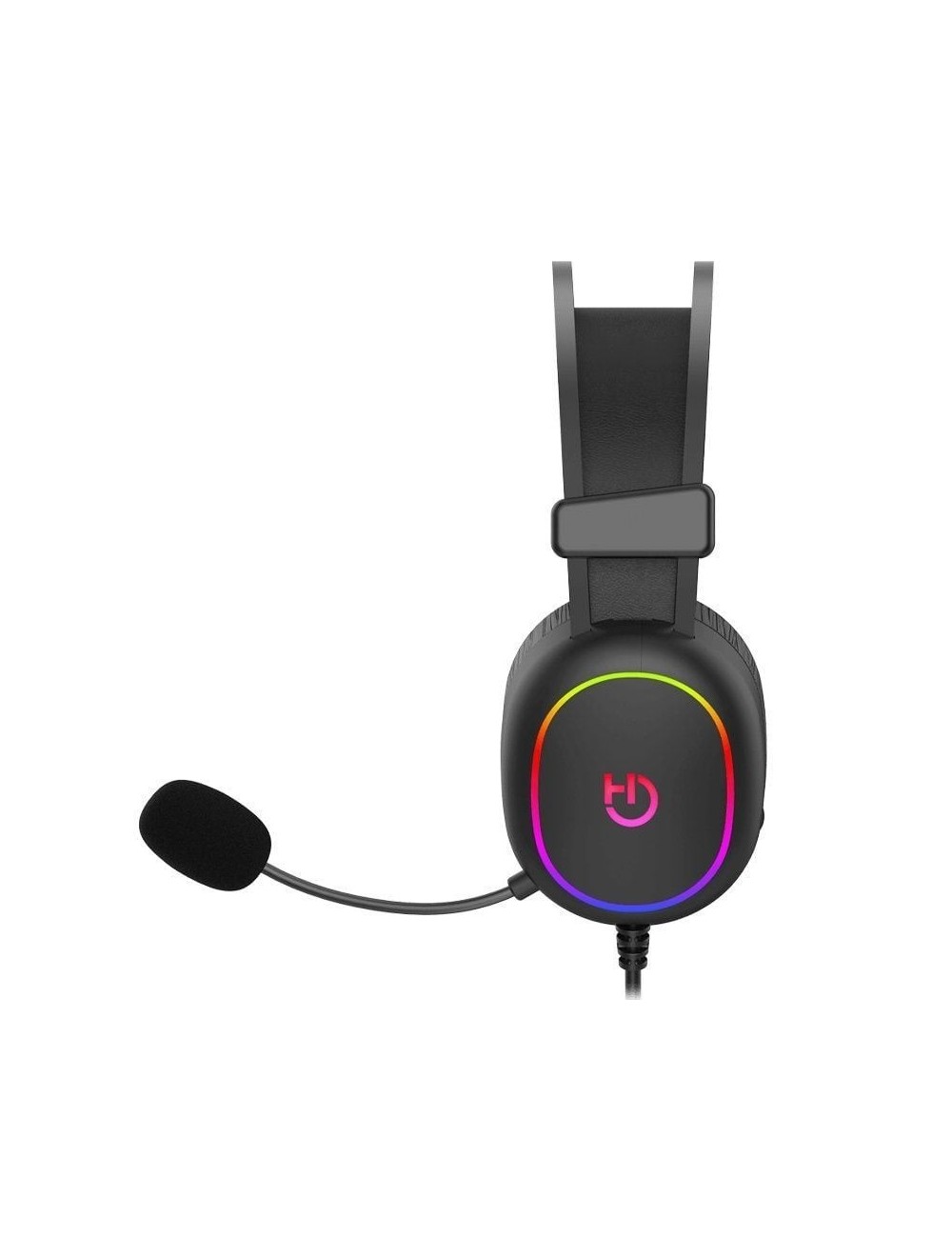 Auriculares Gaming con Micrófono Hiditec Erys ARGB/ Jack 3.5/ USB/ Negros