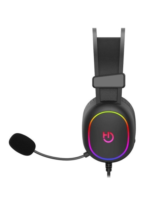 Auriculares Gaming con Micrófono Hiditec Erys ARGB/ Jack 3.5/ USB/ Negros