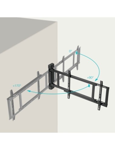 Soporte de Pared Eléctrico Giratorio TooQ LPM4381XL-B para TV de 32-75'/ hasta 50kg