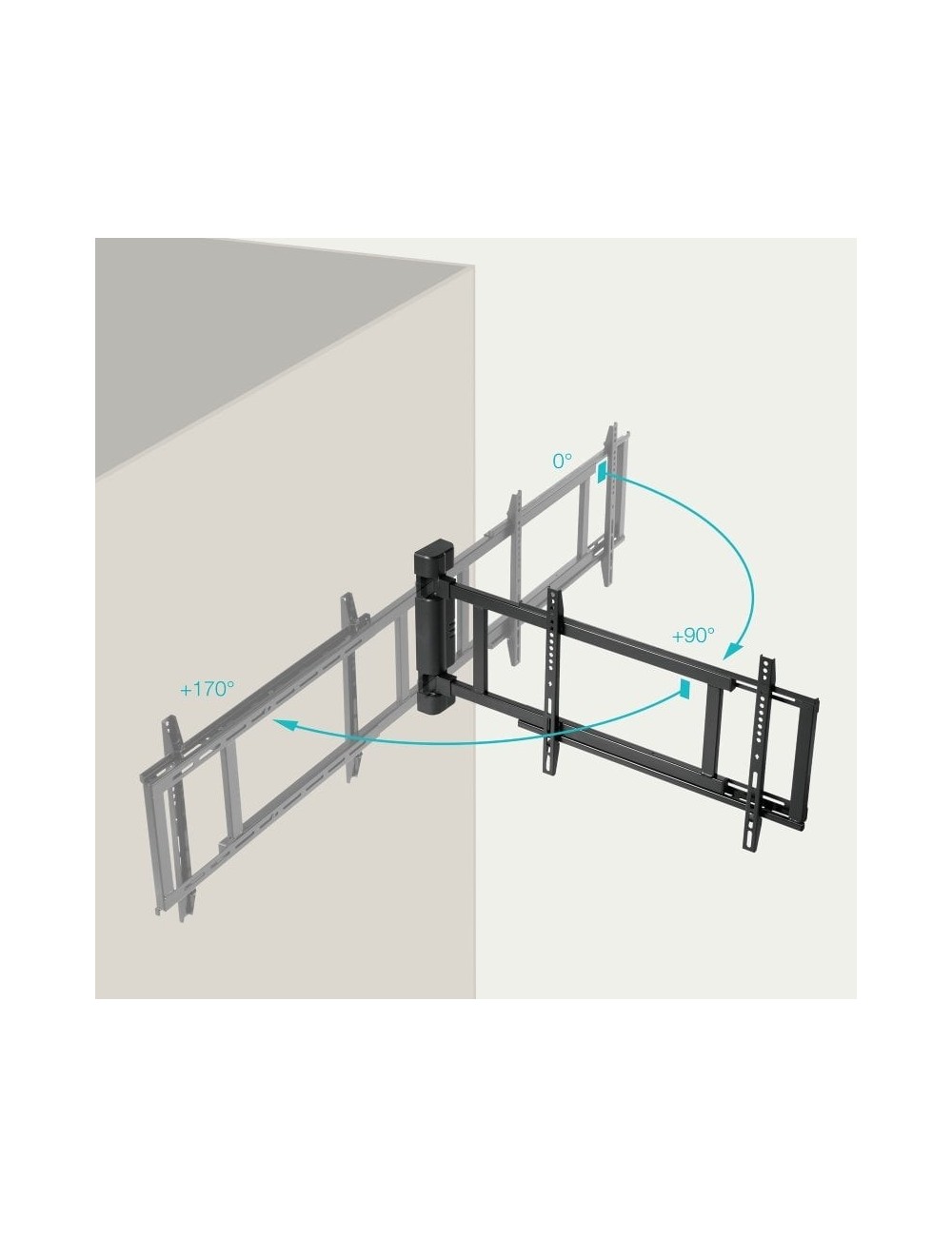 Soporte de Pared Eléctrico Giratorio TooQ LPM4381XL-B para TV de 32-75'/ hasta 50kg