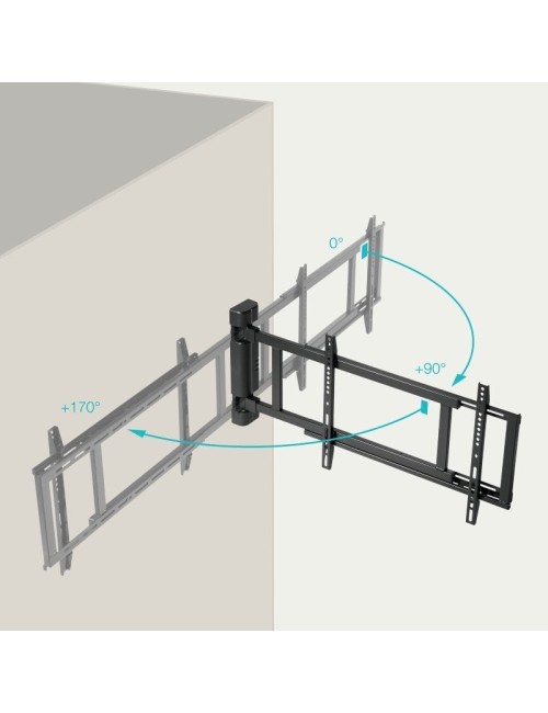 Soporte de Pared Eléctrico Giratorio TooQ LPM4381XL-B para TV de 32-75'/ hasta 50kg
