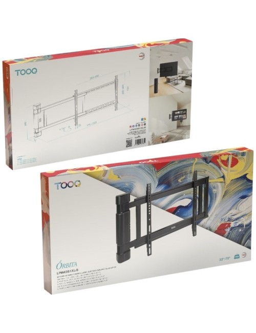 Soporte de Pared Eléctrico Giratorio TooQ LPM4381XL-B para TV de 32-75'/ hasta 50kg