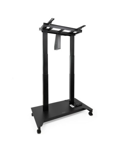 Soporte de Suelo Eléctrico/ Inclinable/ Ajustable con Ruedas TooQ UROS FSM03-B para TV 52-84'/ hasta 100kg