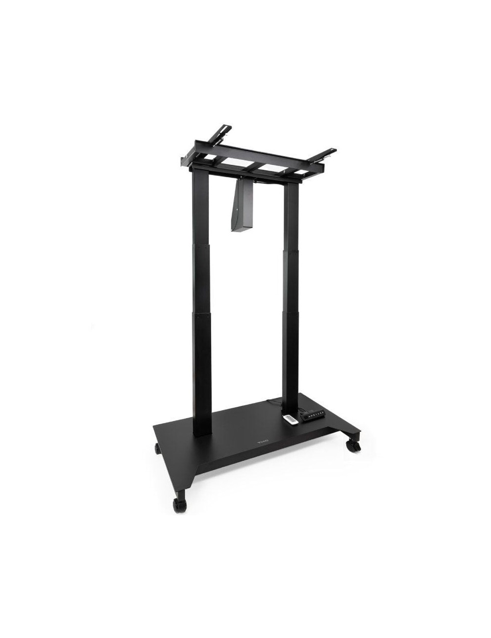 Soporte de Suelo Eléctrico/ Inclinable/ Ajustable con Ruedas TooQ UROS FSM03-B para TV 52-84'/ hasta 100kg