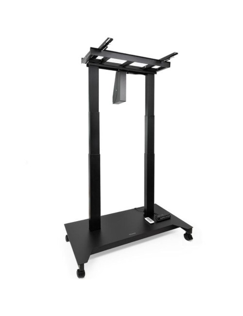 Soporte de Suelo Eléctrico/ Inclinable/ Ajustable con Ruedas TooQ UROS FSM03-B para TV 52-84'/ hasta 100kg