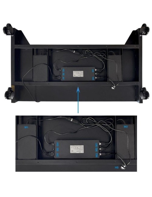 Soporte de Suelo Eléctrico/ Inclinable/ Ajustable con Ruedas TooQ UROS FSM03-B para TV 52-84'/ hasta 100kg