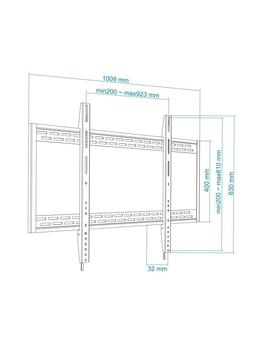 Soporte de Pared Fijo TooQ LP41130F-B para TV de 60-100'/ hasta 130kg