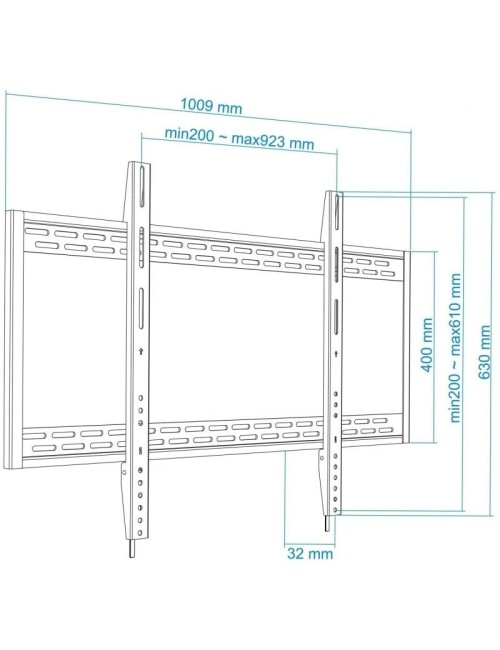 Soporte de Pared Fijo TooQ LP41130F-B para TV de 60-100'/ hasta 130kg