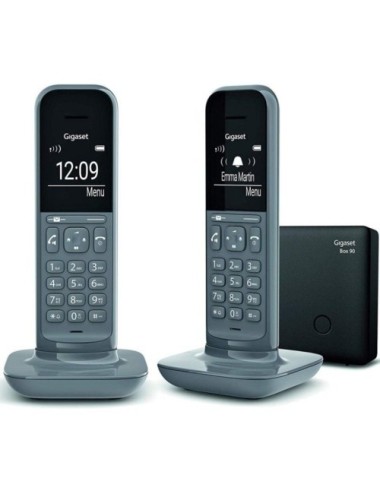 Teléfono Inalámbrico Gigaset CL390/ Pack DUO/ Gris
