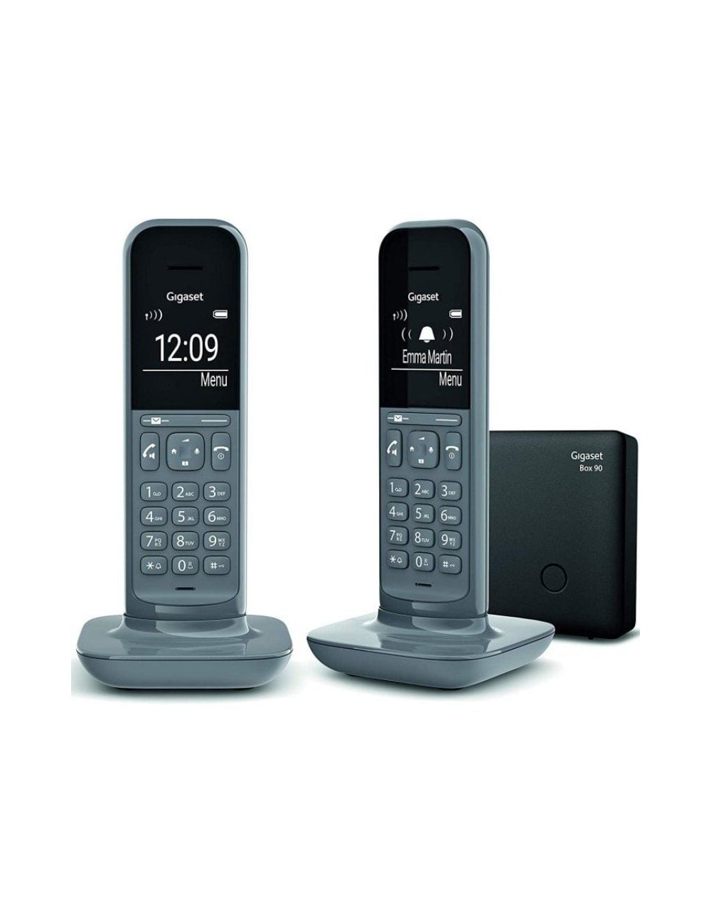 Teléfono Inalámbrico Gigaset CL390/ Pack DUO/ Gris