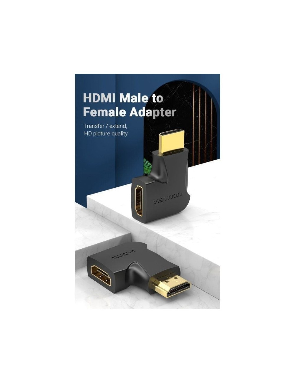 Adaptador HDMI 4K 90º Vention AIPB0/ HDMI Macho - HDMI Hembra