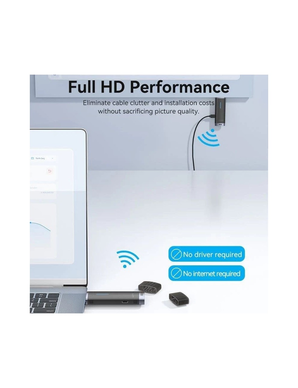 Adaptador de vídeo inalámbrico HDMI a HDMI Vention ADCL0