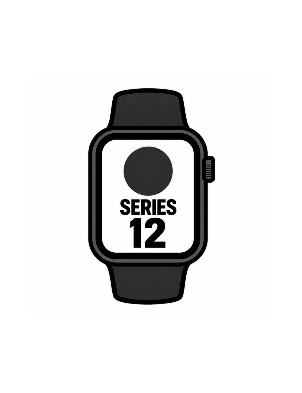 Apple Watch Series 12/ GPS/ 46mm/ Negro/ Correa Deportiva Negra (S/M)