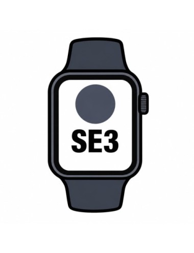 Apple Watch SE3/ GPS/ 40mm/ Caja de Aluminio Medianoche/ Correa Deportiva Azul Marino S/M