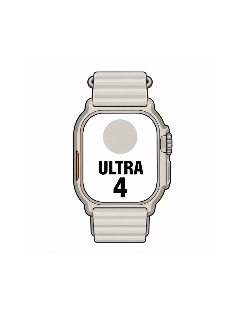 Apple Watch Ultra 4/ GPS/ 49mm/ Caja de Titanio Natural/ Correa Ocean Gris Translúcido