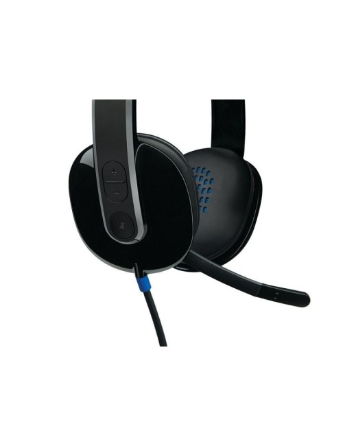 Auriculares Logitech H540/ con Micrófono/ USB/ Negros