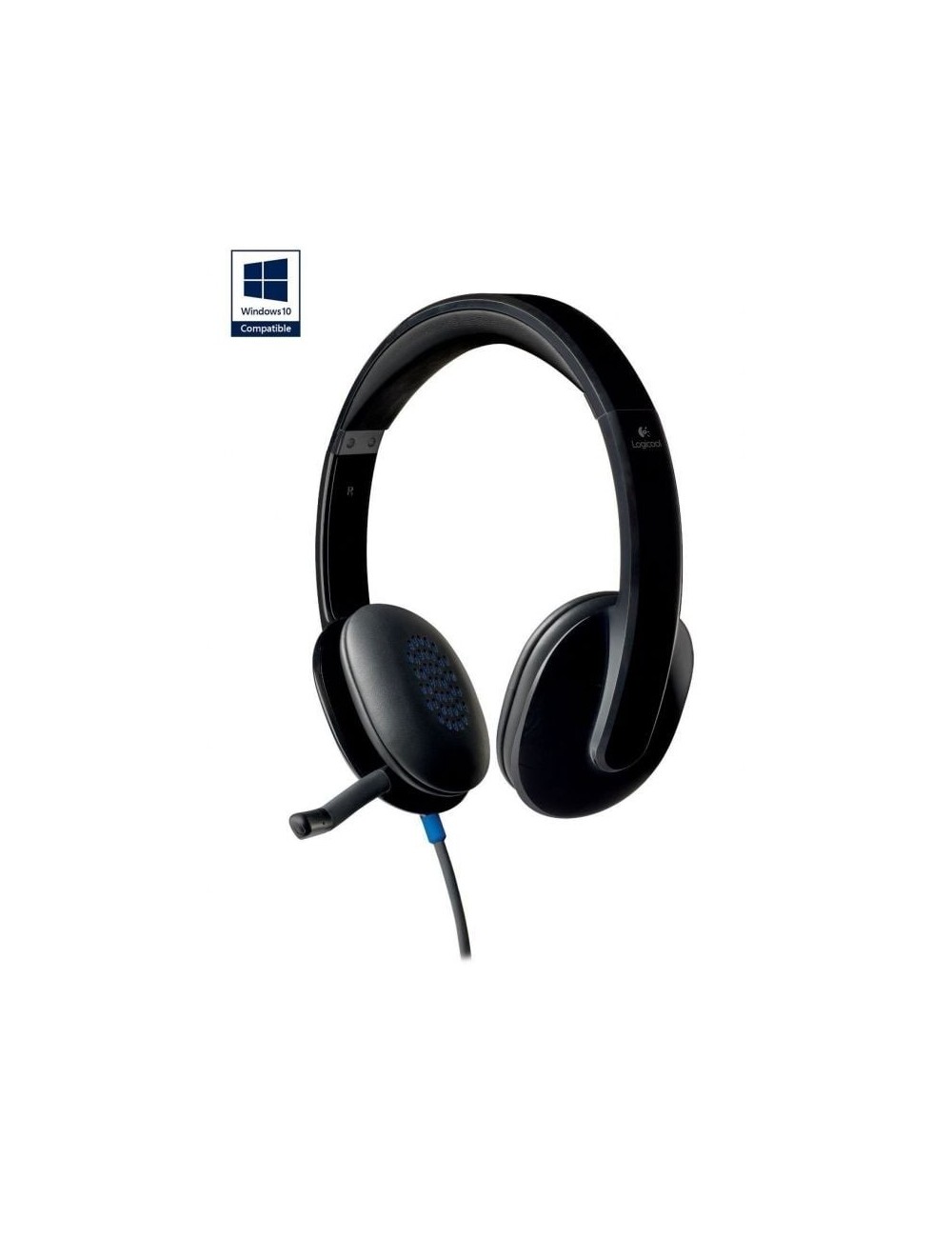 Auriculares Logitech H540/ con Micrófono/ USB/ Negros