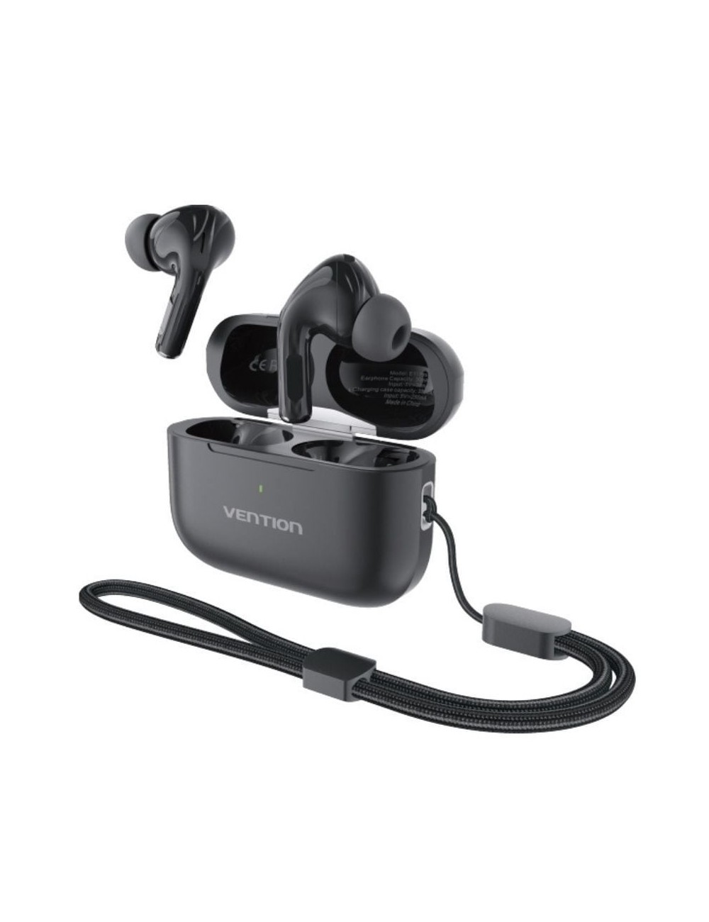 Auriculares Bluetooth Vention Echo Lite E11 Plus con estuche de carga/ Autonomía 6h/ Negros