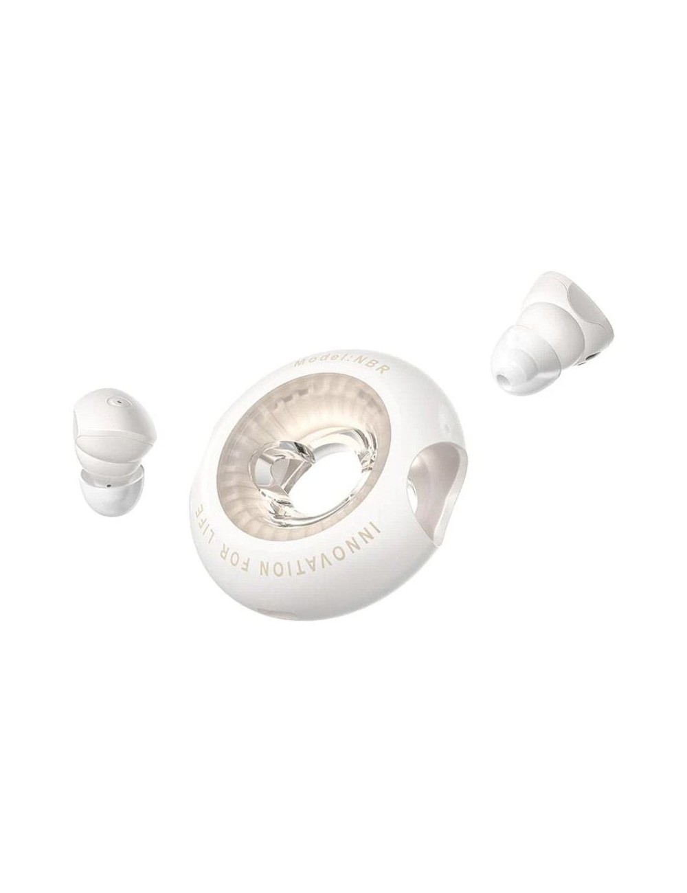 Auriculares Bluetooth Vention NBRN0 con estuche de carga/ Autonomía 6h/ Beige