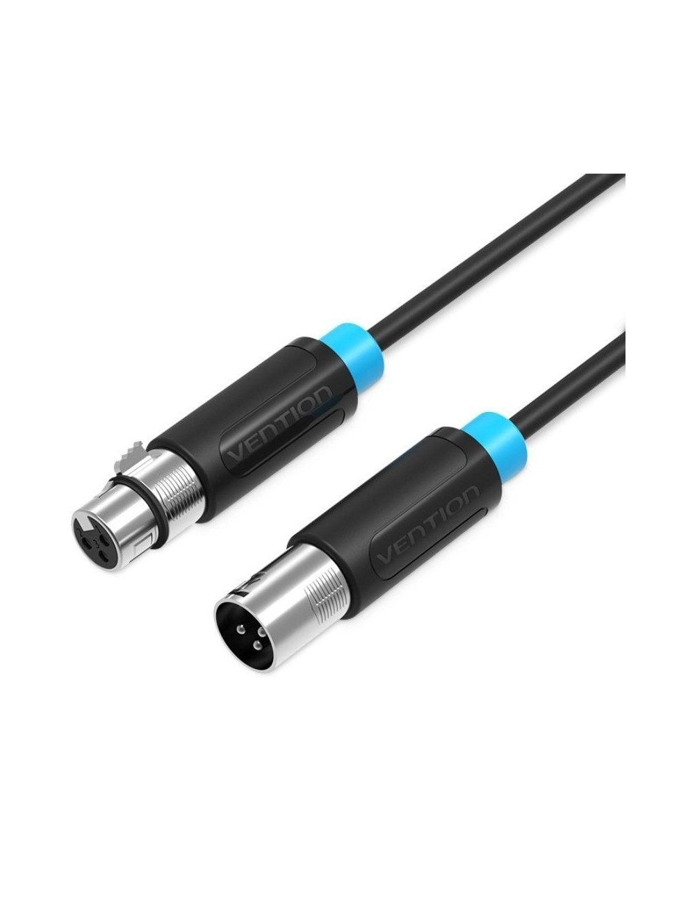 Cable Estéreo Vention BBFBH/ XLR Macho - XLR Hembra/ 2m/ Negro