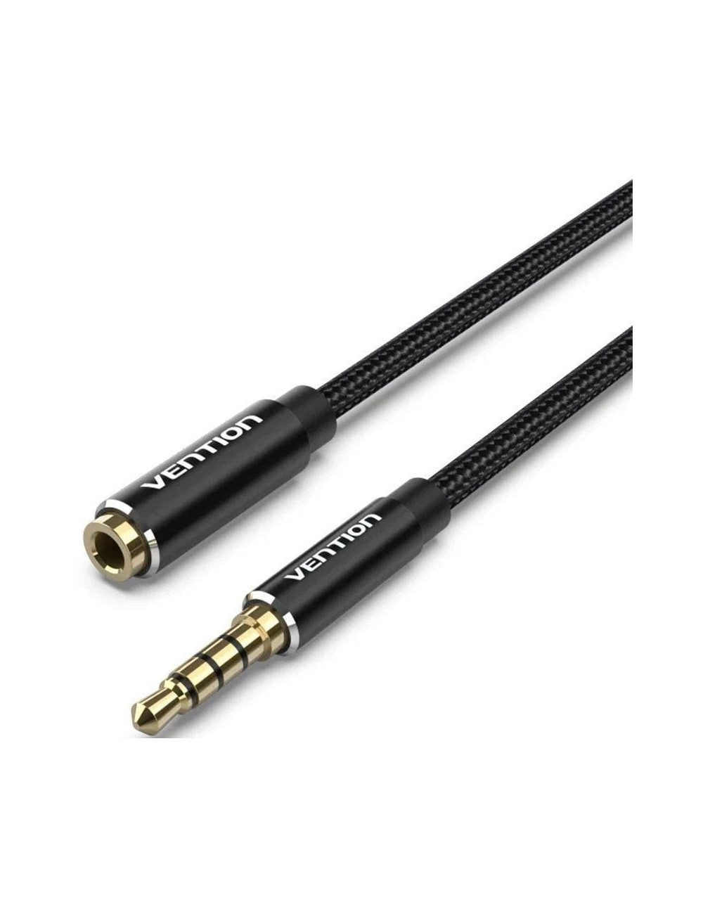 Cable Estéreo Vention BHCBD/ Jack 3.5 Macho - Jack 3.5 Hembra/ 50cm/ Negro