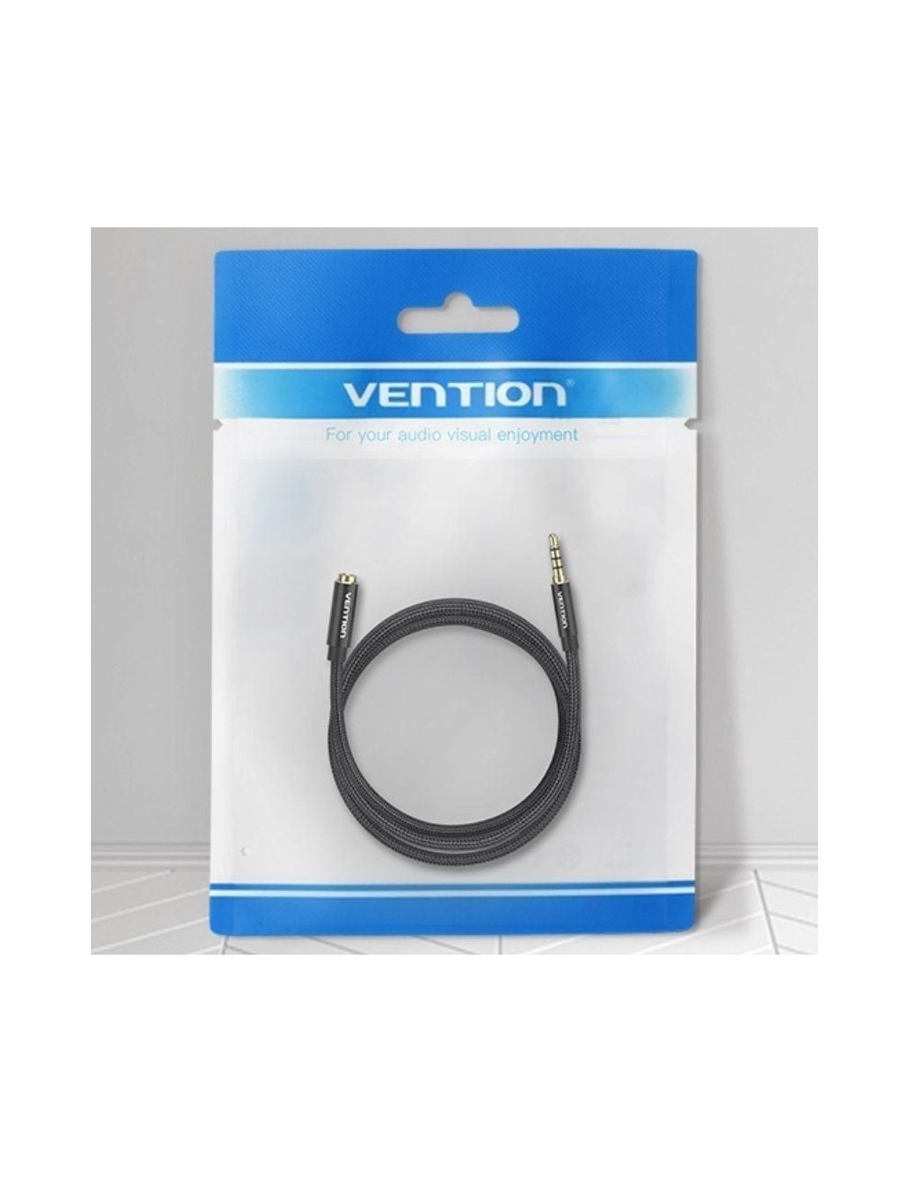Cable Estéreo Vention BHCBD/ Jack 3.5 Macho - Jack 3.5 Hembra/ 50cm/ Negro
