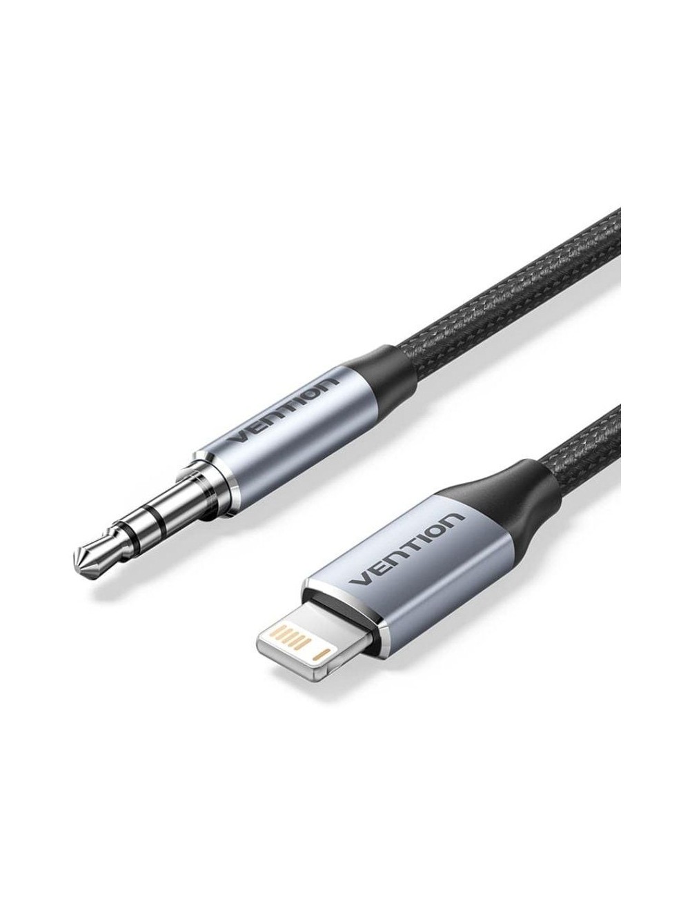 Adaptador Audio Vention BMCHF/ Jack 3.5 Macho - Lightning Macho/ 1m/ Gris