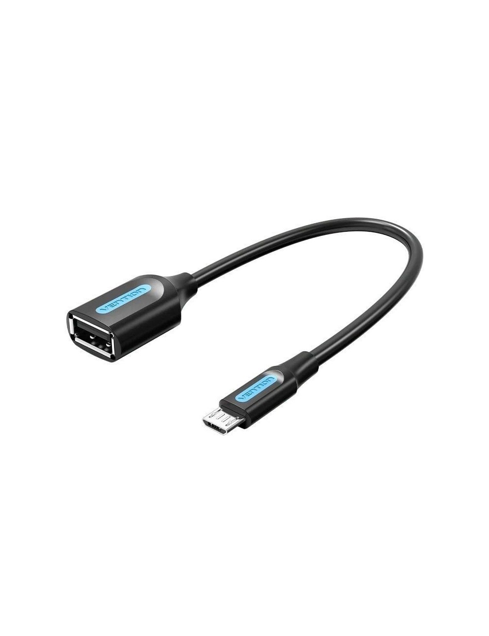 Cable USB 2.0 Vention CCUBB/ MicroUSB Macho - USB Hembra/ 480Mbps/ 15cm/ Negro