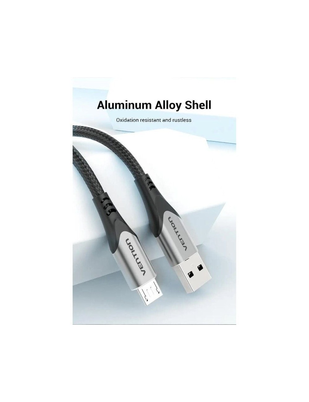 Cable USB 2.0 Vention COAHG/ USB Macho - MicroUSB Macho/ 480Mbps/ 1.5m/ Gris