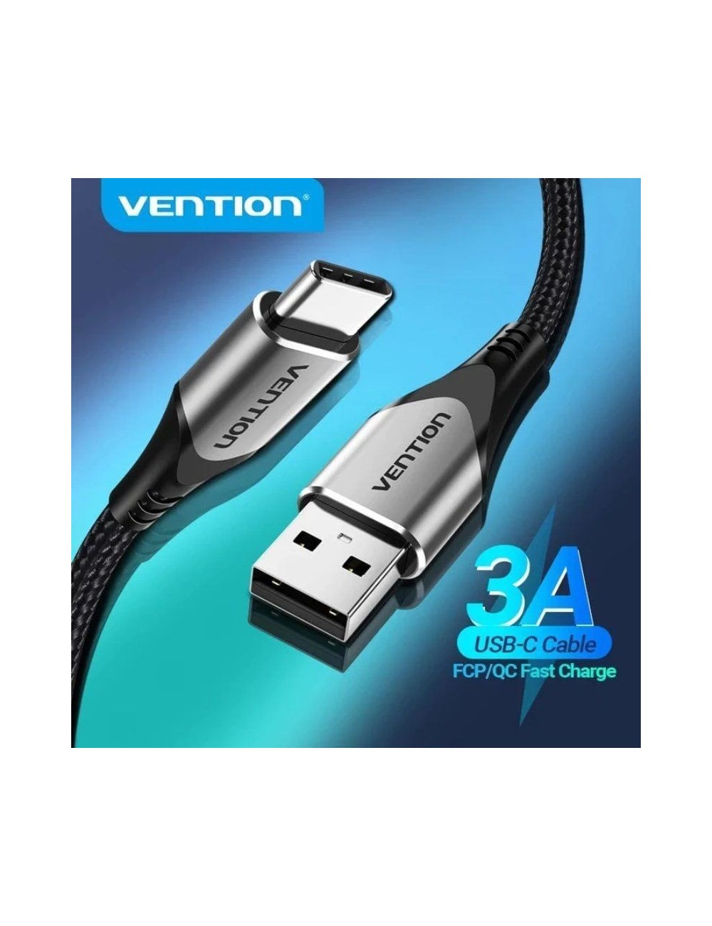 Cable USB 2.0 Tipo-C Vention CODHG/ USB Macho - USB Tipo-C Macho/ 480Mbps/ 1.5m/ Gris