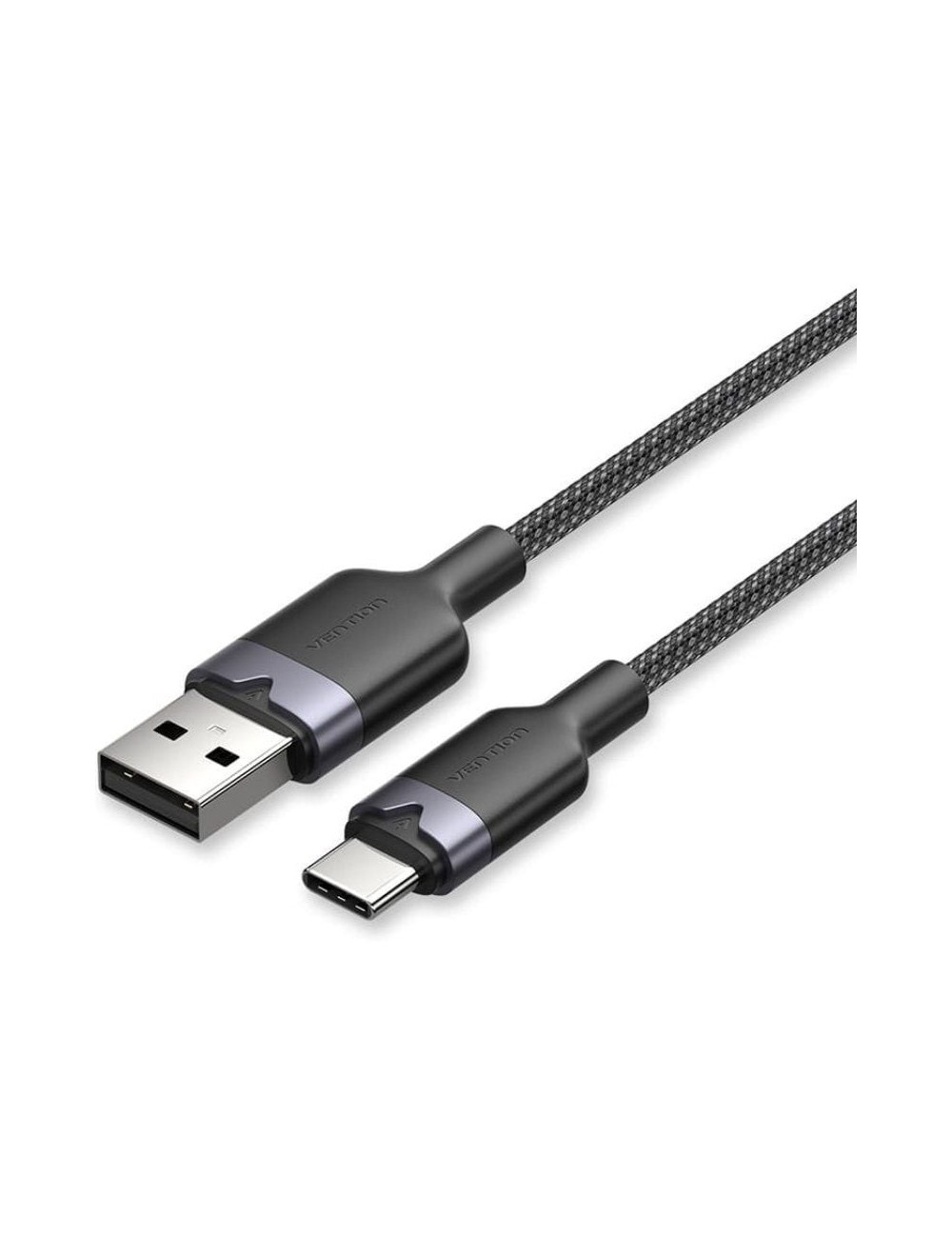 Cable USB 2.0 Tipo-C Vention CTNBF/ USB Tipo-C Macho - USB Macho/ Hasta 60W/ 480Mbps/ 1m/ Negro