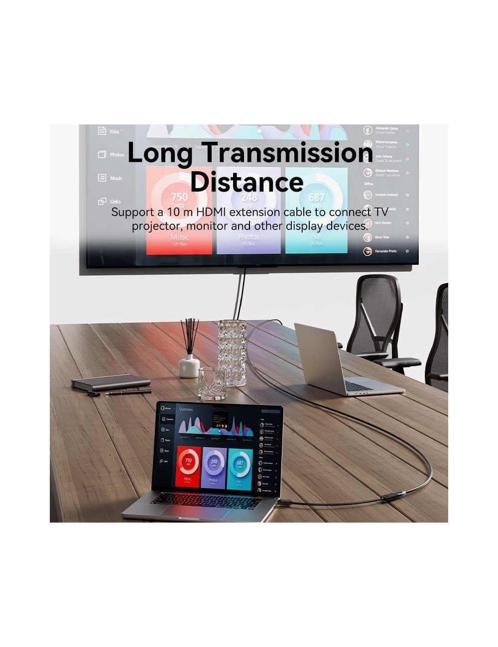 Cable Conversor Vention HBZBB/ DisplayPort Macho - HDMI 4K Hembra/ 15cm/ Negro