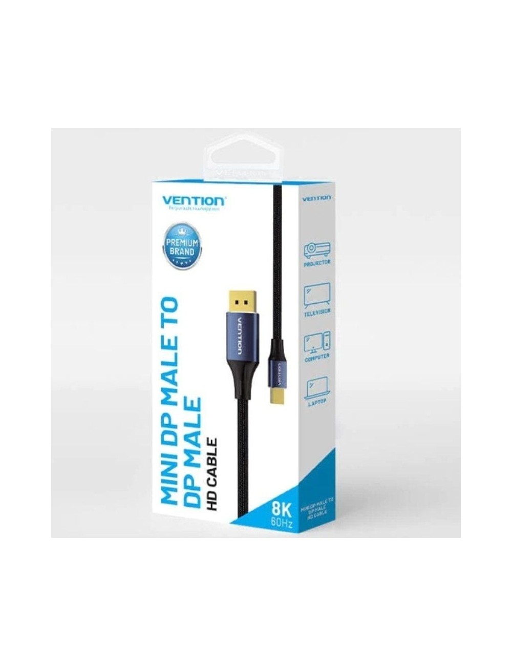 Cable Mini DisplayPort 1.4 8K Vention HCFLG/ DisplayPort Macho - Mini DisplayPort Macho/ 1.5m/ Negro y Azul