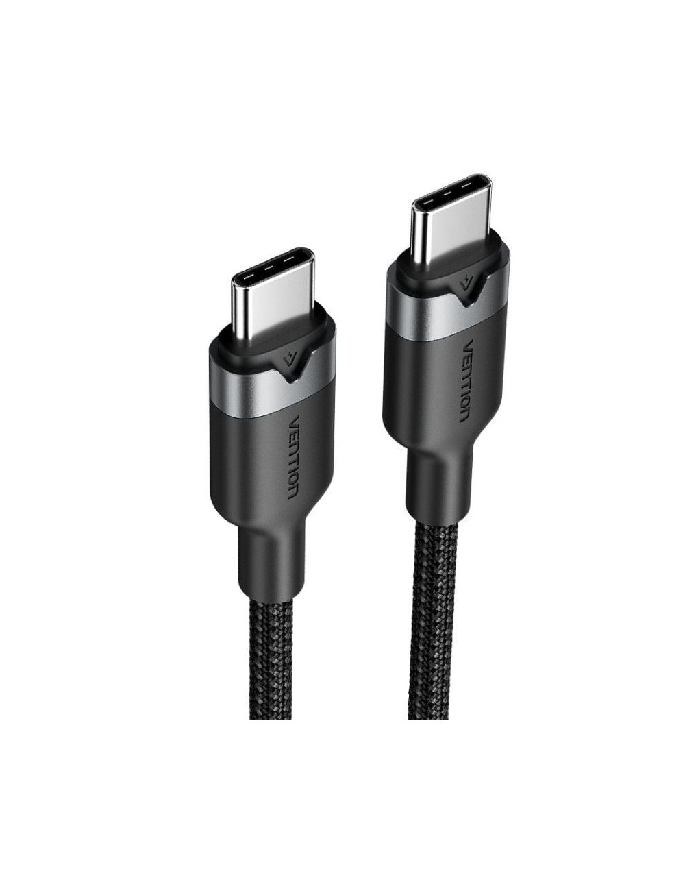 Cable USB 2.0 Tipo-C 3A Vention TRDBH/ USB Tipo-C Macho - USB Tipo-C Macho/ Hasta 60W/ 480Mbps/ 2m/ Negro