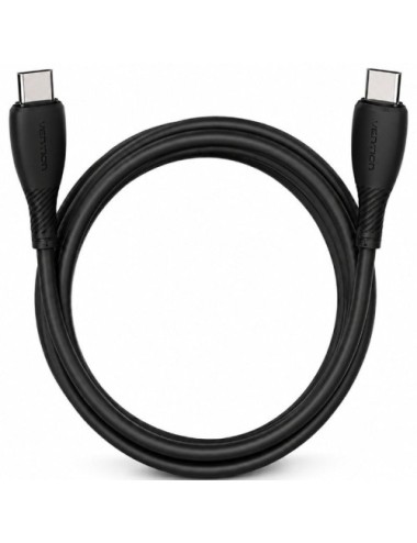 Cable USB 2.0 Tipo-C Vention TRVBH/ USB Tipo-C Macho - USB Tipo-C Macho/ Hasta 60W/ 480Mbps/ 2m/ Negro