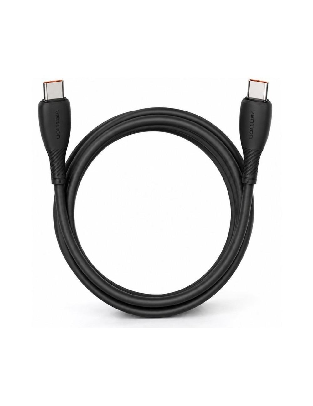 Cable USB 2.0 Tipo-C Vention TRWBH/ USB Tipo-C Macho - USB Tipo-C Macho/ Hasta 100W/ 480Mbps/ 2m/ Negro